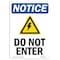 Signmission Safety Sign, OSHA Notice, 24" Height, Do Not Enter Sign With Symbol, Portrait OS-NS-D-1824-V-11220 - alternate 1